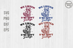 We Listen and We Don&#039;t Judge|Vintage Trending Raccoon Meme Product Image 1