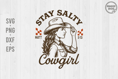 Stay Salty Cowgirl Christian Western Cowgirl Bible Verse SVG Product Image 1