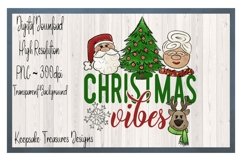 Christmas Vibes, Hand Drawn Sublimation PNG Product Image 1