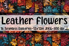 Leather Flowers Digital Papers - Seamless Patterns Product Image 1