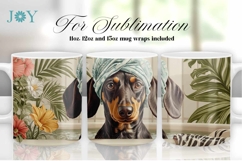 Dachshund Mug Wrap Sublimation Design Product Image 1