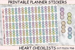 Checklist Hearts Icons in Pastel Colors, Functional Stickers Product Image 1