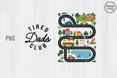 Tired Dads Club|Dad Race Track|Car Track Play Mat Dad PNG Product Image 1
