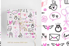 Valentines Day Digital Paper. Valentines Digital Paper. Product Image 1
