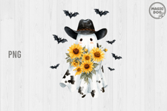 Cowprint Ghost|Western Halloween|Spooky Cowboy Ghost PNG Product Image 1