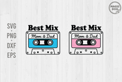 Best Mix Mom and Dad Cute Onesie Boy and Girl Baby Quote SVG Product Image 1