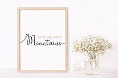 Faith can move mountains, Faith Quote, Faith Wall Art Product Image 1