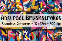 Abstract Brushstrokes Digital Papers - Seamless Patterns Product Image 1
