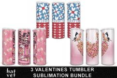 Valentines Day Tumbler PNG Bundle | Valentine Sublimation Product Image 1