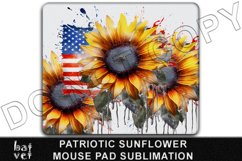 Patriotic Sunflower Mouse Pad Sublimation PNG Design Print Product Image 1