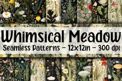 Whimsical Meadow Digital Papers - Seamless Patterns Product Image 1