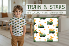 Kids Train Vector Seamless Pattern Product Image 1