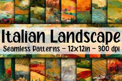 Italian Landscape Digital Papers - Seamless Patterns Product Image 1