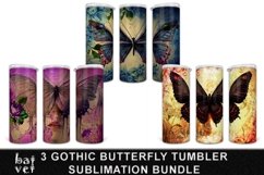 Gothic Butterfly Tumbler PNG Bundle | Fantasy Boho Design Product Image 1