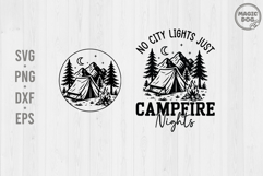 No City Lights Just Campfire Nights|Happy Camper|Camp Life Product Image 1