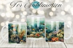 UNDER THE SEA 11oz 12oz 15oz COFFEE MUG WRAP FOR SUBLIMATION Product Image 1