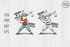 Wanna Be a Baller Shot Caller|Baseball Player|Baseball Girls Product Image 1
