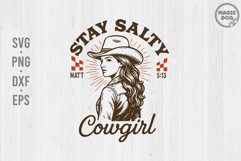 Stay Salty Cowgirl Christian Western Cowgirl Bible Verse SVG Product Image 1