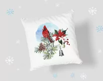 Watercolor Christmas clipart with cardinal bird. Sublimation Product Image 6