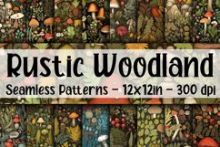 Rustic Woodland Digital Papers - Seamless Patterns Product Image 1