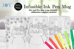 Infusible Ink Pen Mug Design - Cats SVG and PNG files Product Image 1
