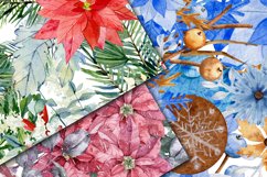 Christmas Floral Digital Papers - Seamless Patterns Product Image 2