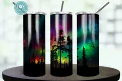 NORTHERN LIGHTS 20oz SKINNY TUMBLER SUBLIMATION DESIGN Product Image 1