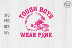 Tough Boys Wear Pink SVG|Football Breast Cancer|Cancer Fight Product Image 1