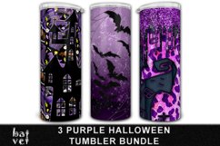 Purple Halloween Tumbler Sublimation Bundle PNG Product Image 1