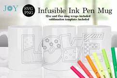 Infusible Ink Pen Mug Design - Love SVG and PNG files Product Image 1