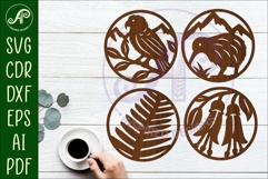 New Zealand Coasters, laser cut out NZ designs d3 Product Image 1