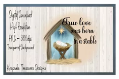 Christmas Hand Drawn Stable, Baby Jesus, PNG Sublimation Product Image 1