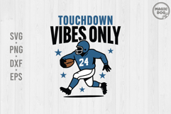 Touchdown Vibes Only Retro Football|Football Player Game Day Product Image 1