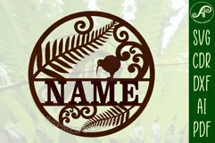 New Zealand theme name sign svg laser cut template Product Image 2