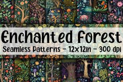 Enchanted Forest Digital Papers - Seamless Patterns Product Image 1