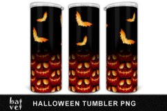 Halloween Tumbler PNG | Pumpkin Tumbler Wrap Sublimation Product Image 1