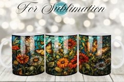 BUTTERFLIES 11oz 12oz 15oz COFFEE MUG SUBLIMATION WRAP Product Image 1