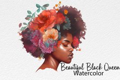 Beautiful Black Queen Watercolor Product Image 3