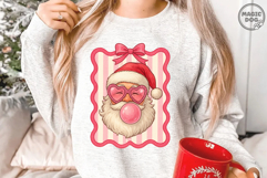 Santa Coquette Christmas|Vintage Santa with Pink Bubblegum Product Image 2