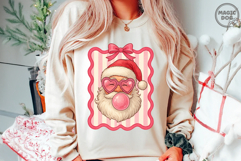 Santa Coquette Christmas|Vintage Santa with Pink Bubblegum Product Image 3