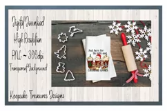 Just Here For The Latte And Christmas Cookies, PNG Product Image 2