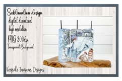 Winter Farmhouse, 20oz Straight Tumbler Wrap, 11oz Mug Wrap Product Image 1