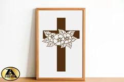 SVG-Flower Cross SVG PNG EPS DXF Cutting and Printing Files Product Image 4