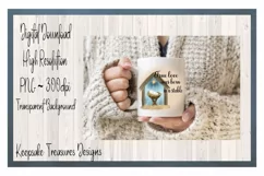 Christmas Hand Drawn Stable, Baby Jesus, PNG Sublimation Product Image 4