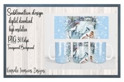 Winter Farmhouse, 20oz Straight Tumbler Wrap, 11oz Mug Wrap Product Image 2