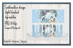 Winter Farmhouse, 20oz Straight Tumbler Wrap, 11oz Mug Wrap Product Image 2