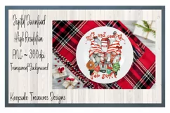 Milk And Cookies For Santa, Gnome, Sublimation PNG Product Image 4