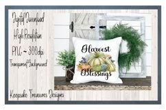 Harvest Blessings, Pumpkin Illustration, PNG Sublimation Product Image 4