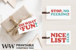 Printable Christmas Gift Tag Bundle | Retro Christmas Tags Product Image 1