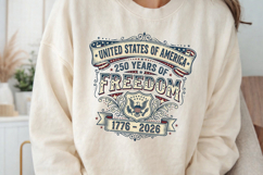 USA 250th Anniversary T Shirt 1776-2026 Sublimation Product Image 2